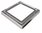 Mert Flach Bodenablauf mit gehärteter Glas Abdeckung "WEISS", Edelstahlrahmen 110x110 mm