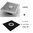 MERT Bodenablauf Design "KARE" 300x300 mm, waagrecht 50, 70mm, Aufsatz, Grundkörper mit Bitumen